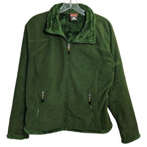 Nike ACG Womens Sweater Jacket All Conditions Gear Green Fleece Full Zip Large